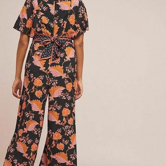 ISO Anthropologie Maeve Botanical Belted Jumpsuit - Picture 3 of 4